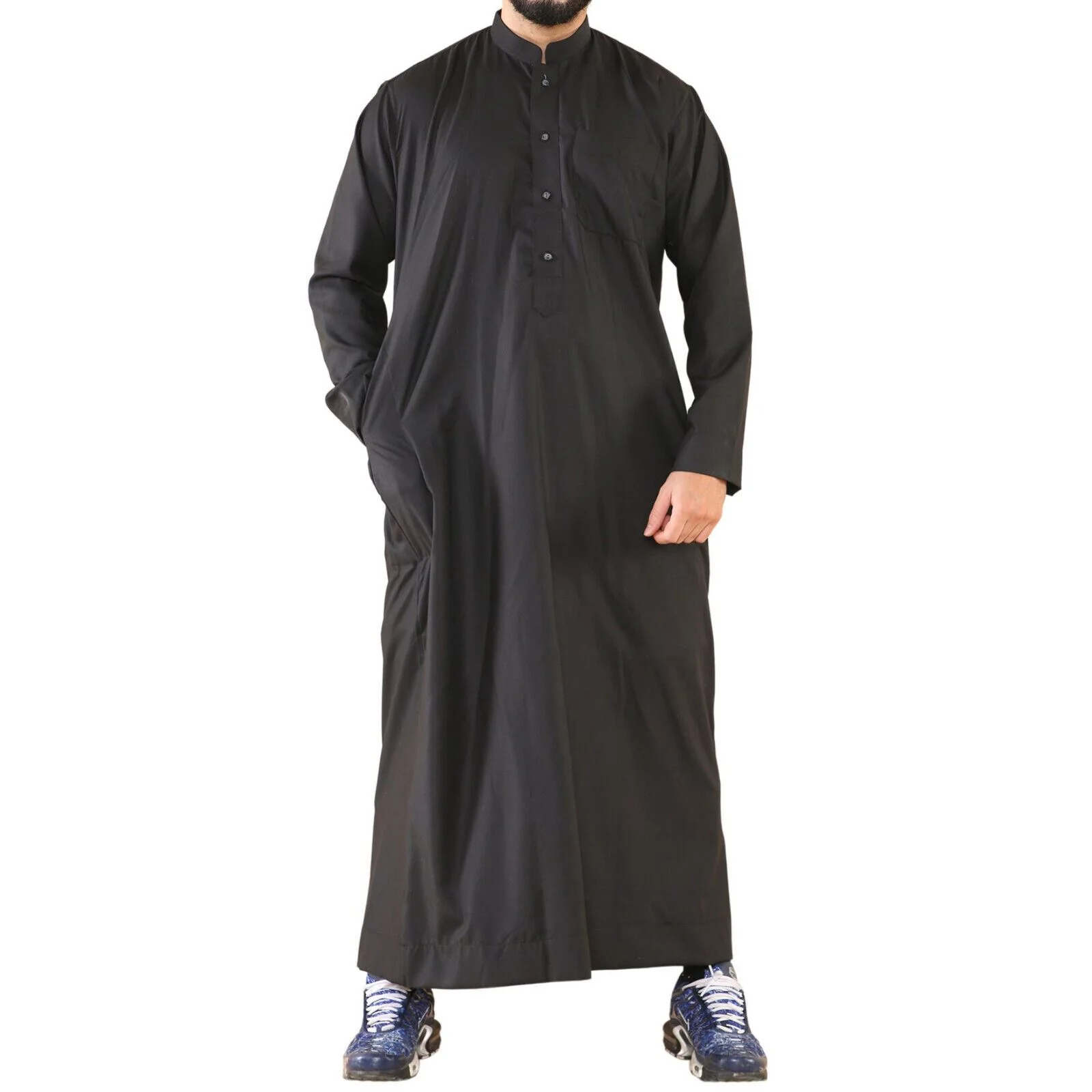 Mens Thobe Jubba Saudi Islamic Arabic Eid Cotton Kaftan Jubbah Umrah Robe - Image 26