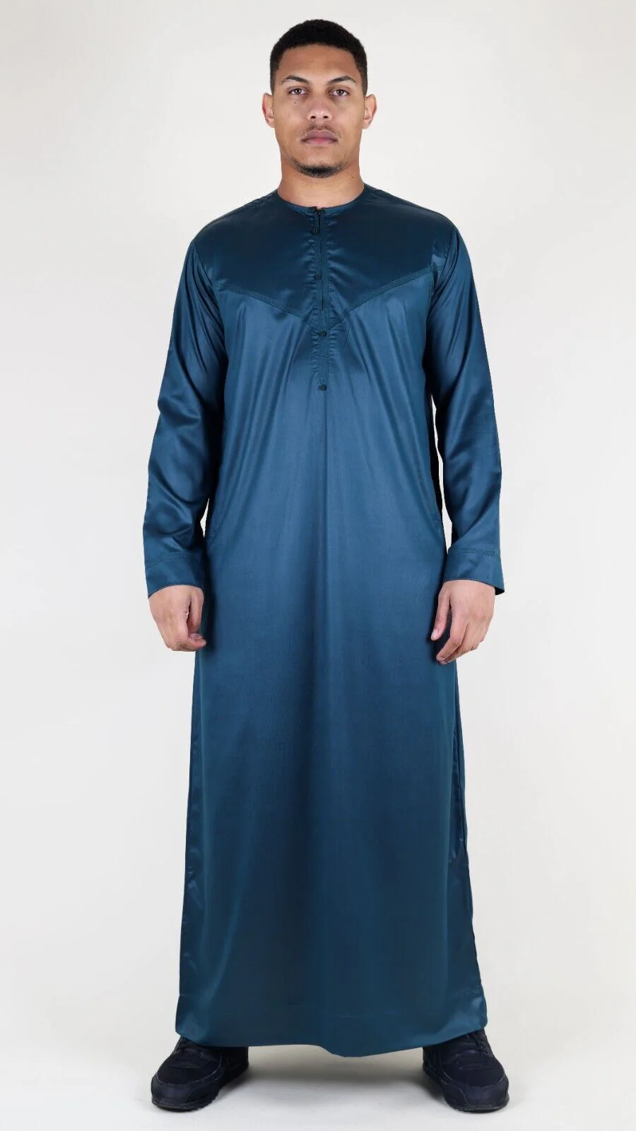 Men's Thobe Robe Satin Emirati Islamic Jubba Eid Regular Fit - Image 14