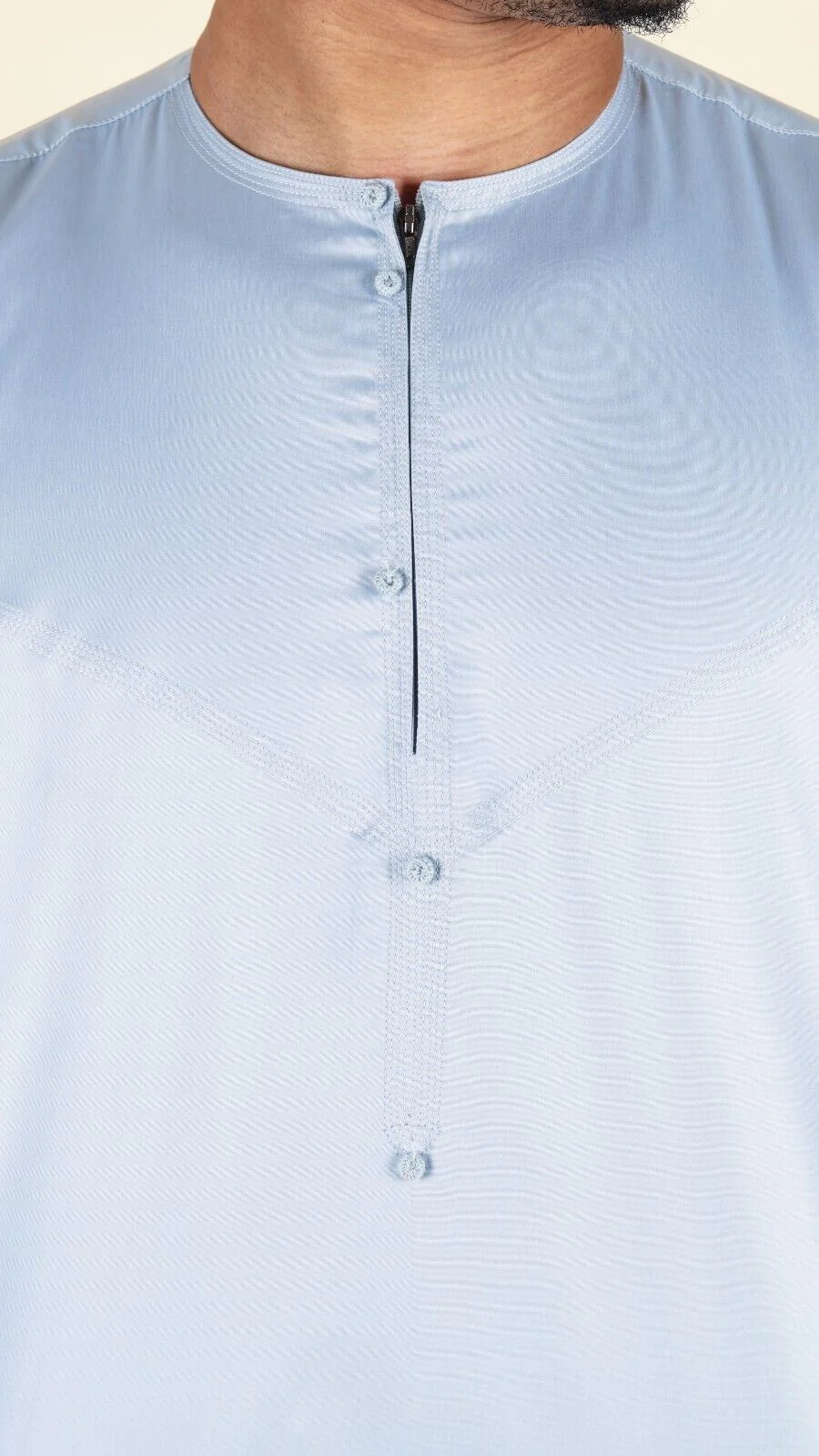 Men's Thobe Robe Satin Emirati Islamic Jubba Eid Regular Fit - Image 7