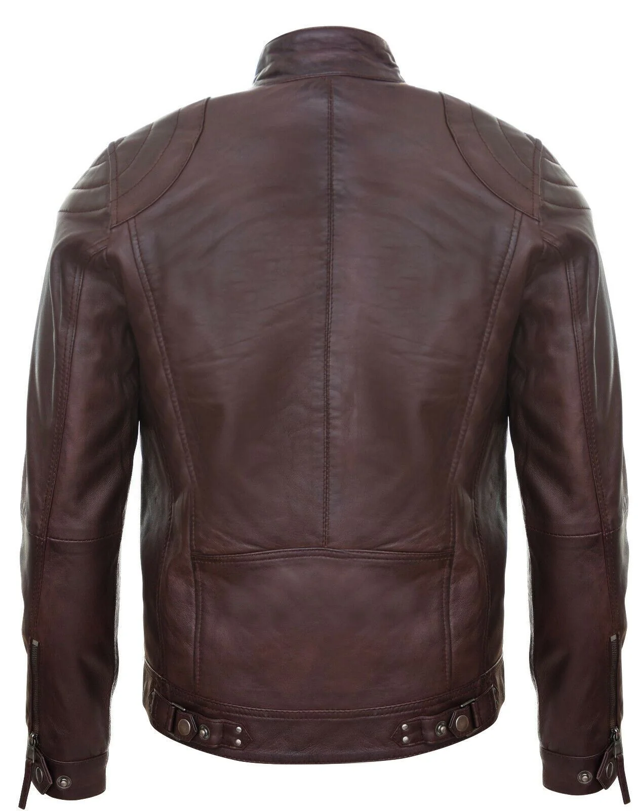 Mens Versatile Moto Leather Biker Jacket-Stapleford - Image 11