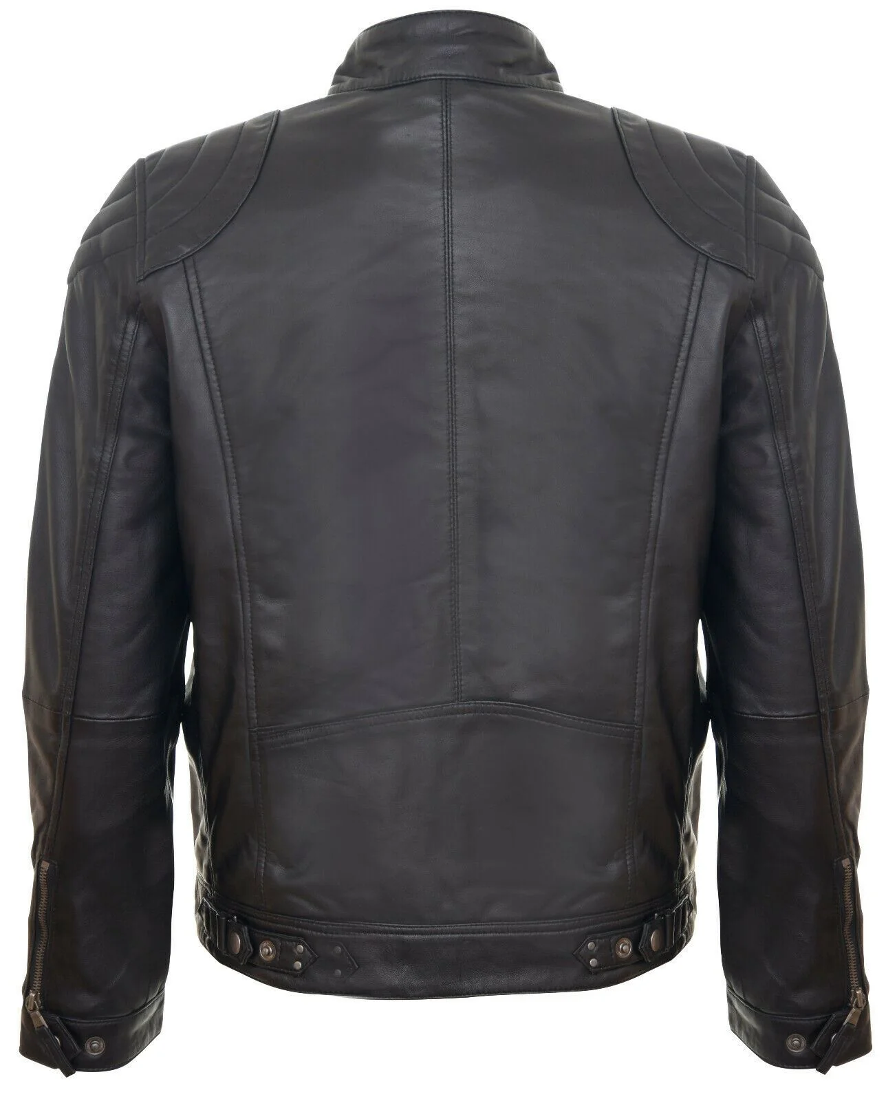 Mens Versatile Moto Leather Biker Jacket-Stapleford - Image 15