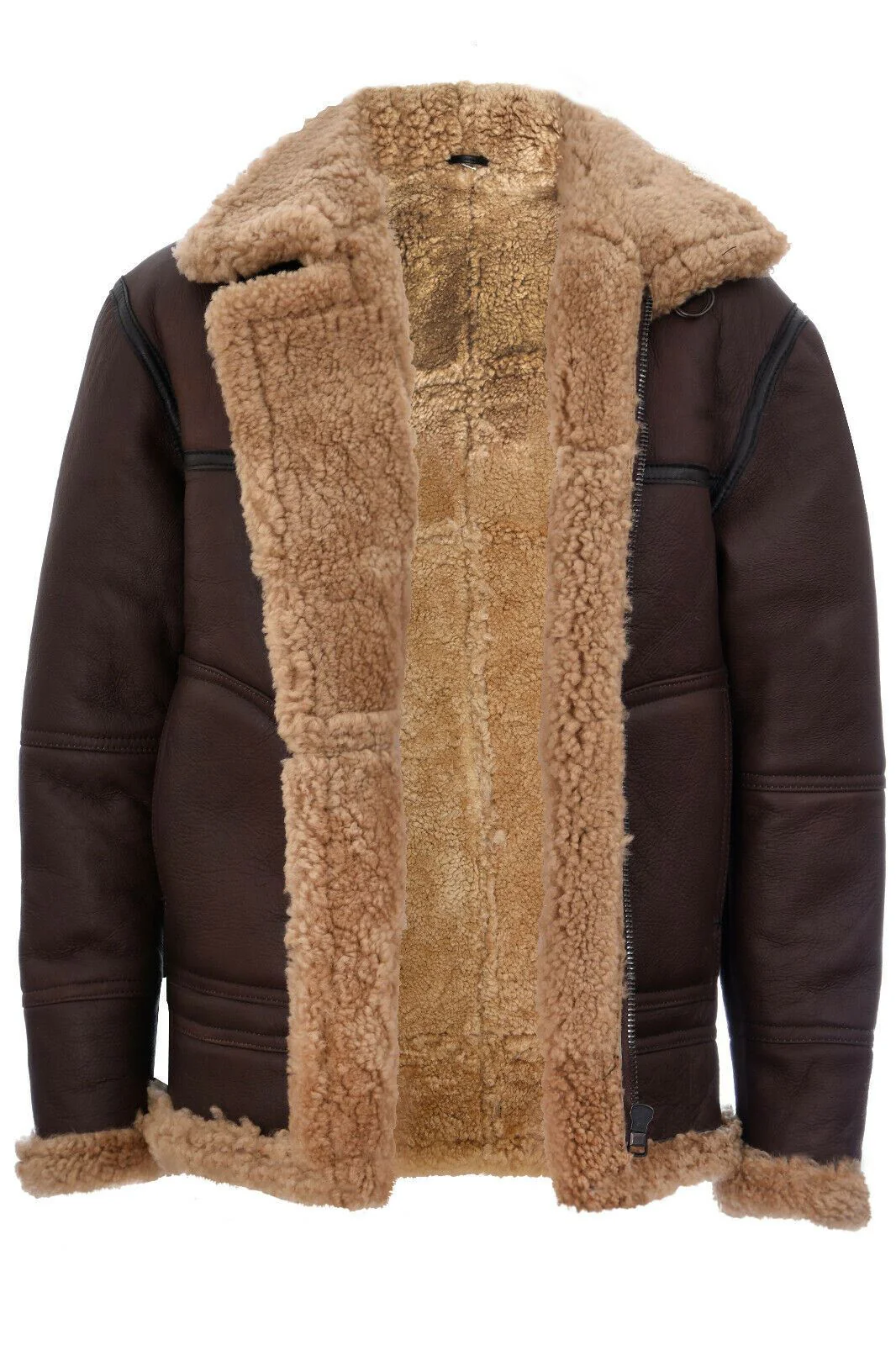 Mens Vintage B3 Shearling Jacket-Haslingden - Image 4