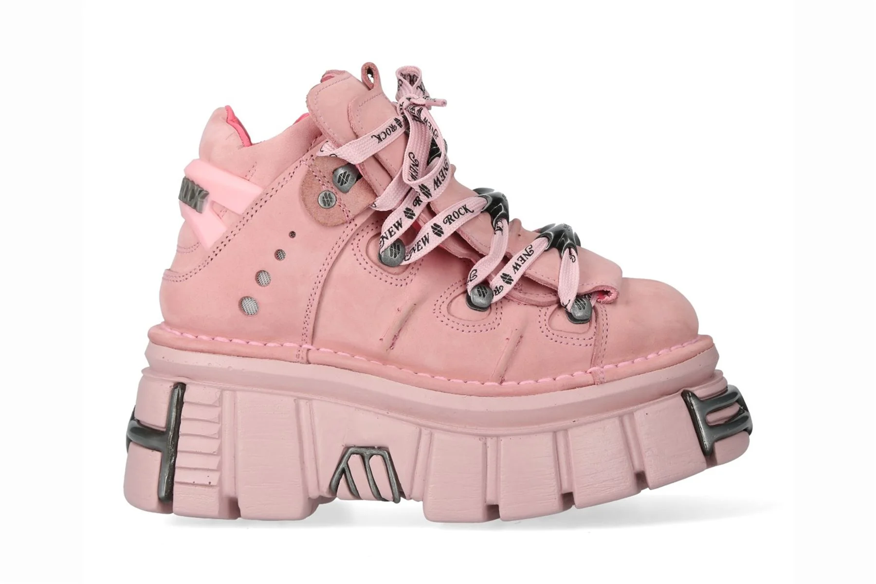 New Rock M-106-C153 Pink Tower Platform Gothic Punk Ankle Boots - Image 4