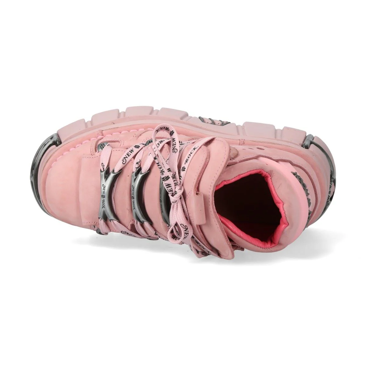 New Rock M-106-C153 Pink Tower Platform Gothic Punk Ankle Boots - Image 9
