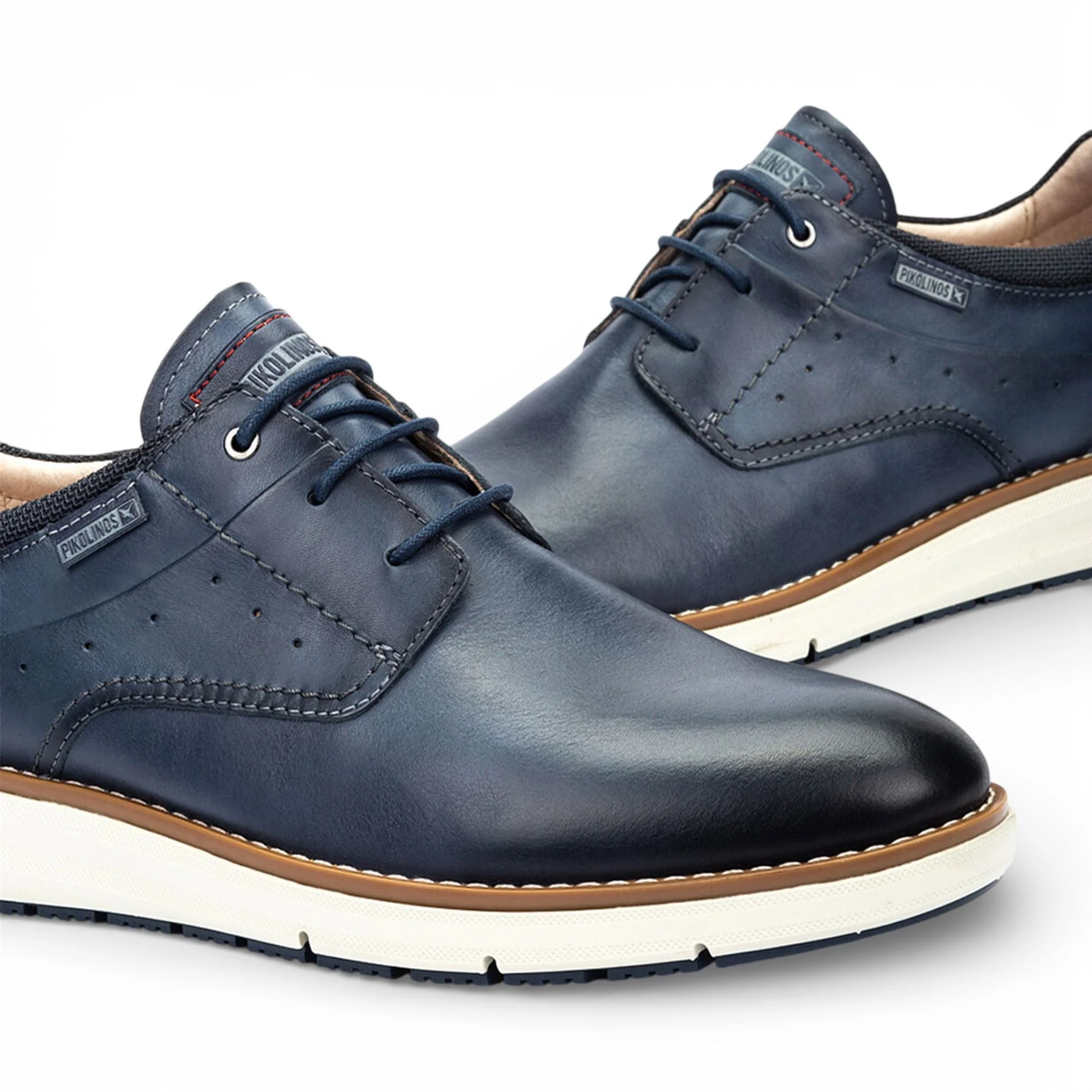 Pikolinos Men's Blue Leather Lace-Up Sneaker Trainers Shoes - Manacor - Image 5