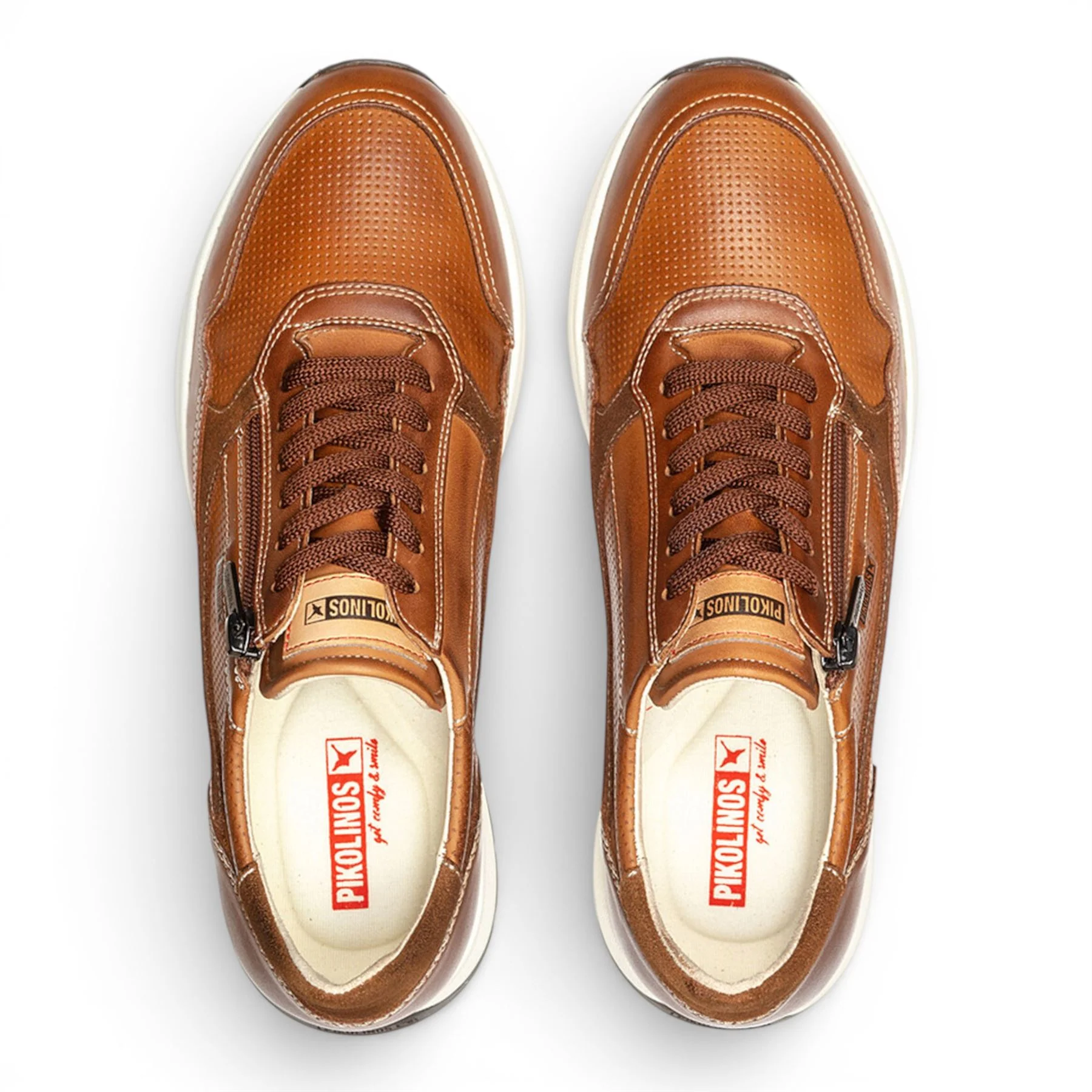 Pikolinos Men's Brown Leather Easy Wear Sneaker Trainers Shoes - Getafe - Image 8