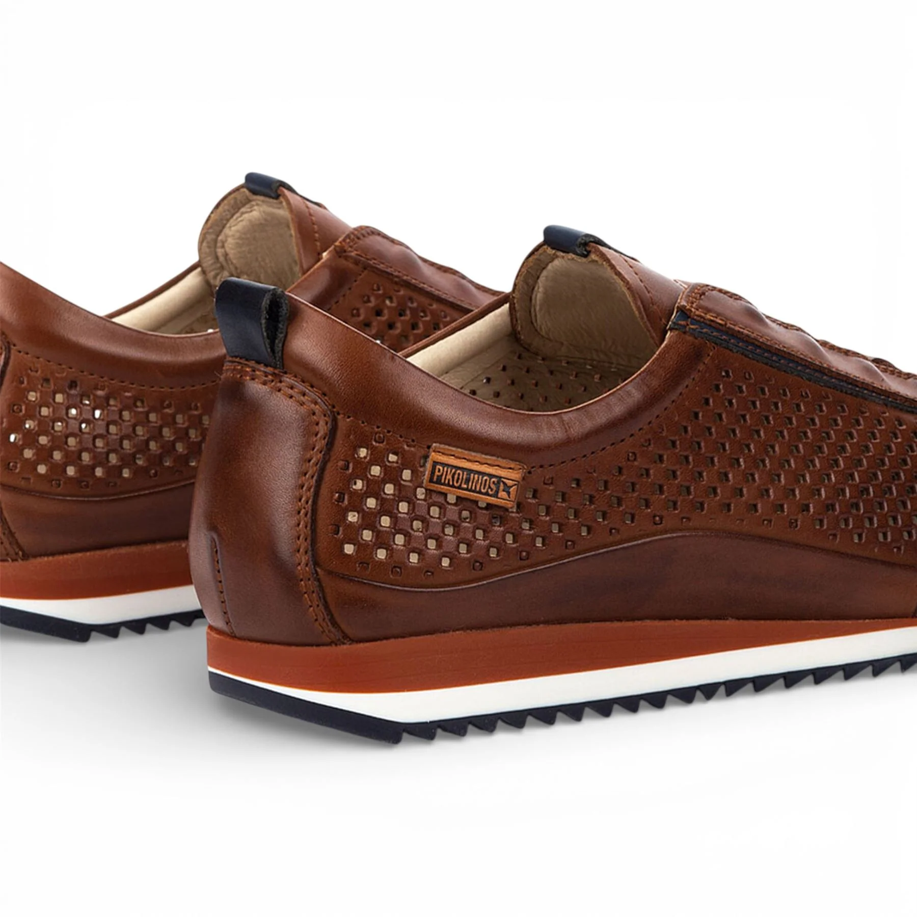 Pikolinos Men's Brown Leather Elastic Slip-on Sneaker Trainers Shoes - Liverpool - Image 6