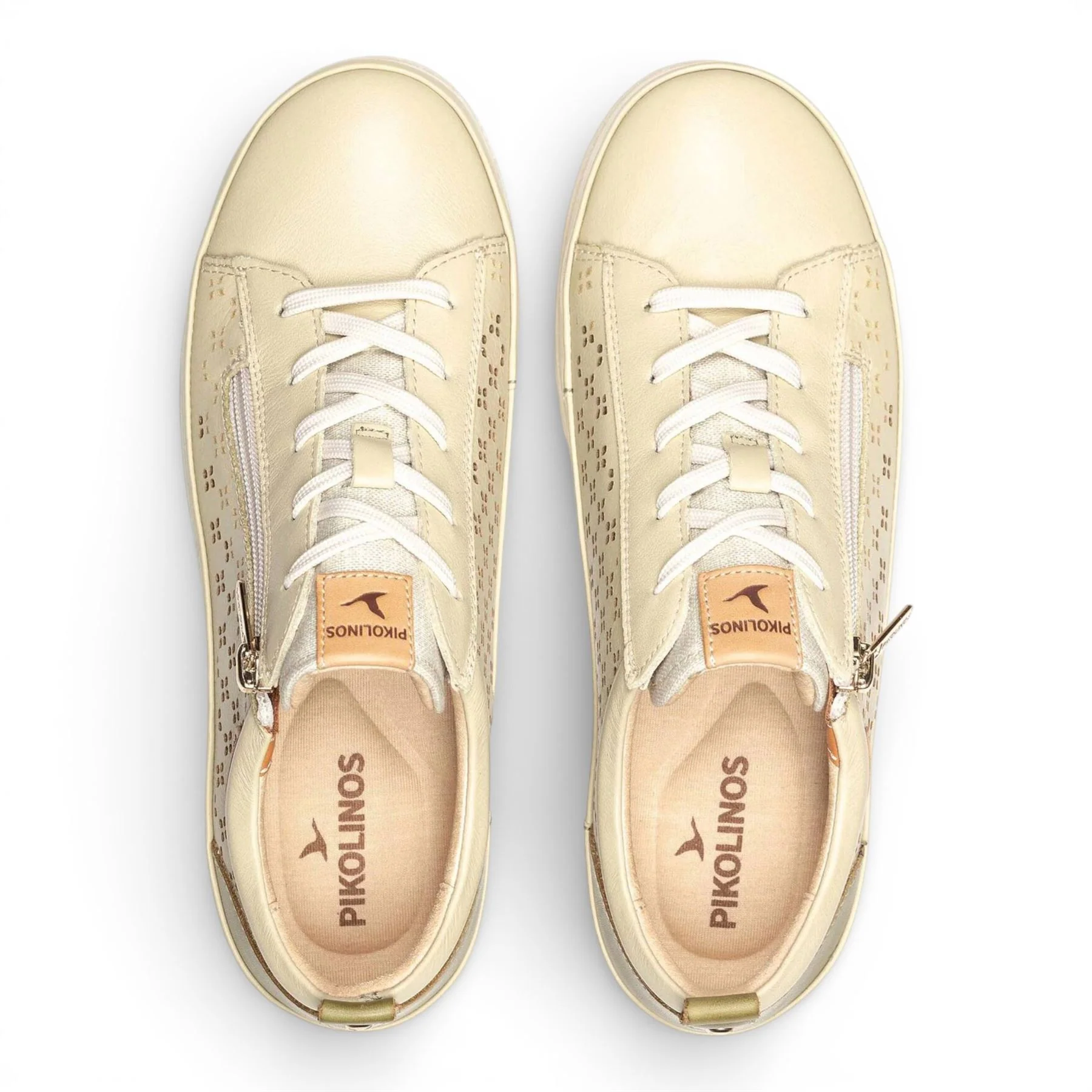 Pikolinos Women’s Apple Green Leather Lace Up Zip Trainer Sneaker Shoes - Vigo - Image 6