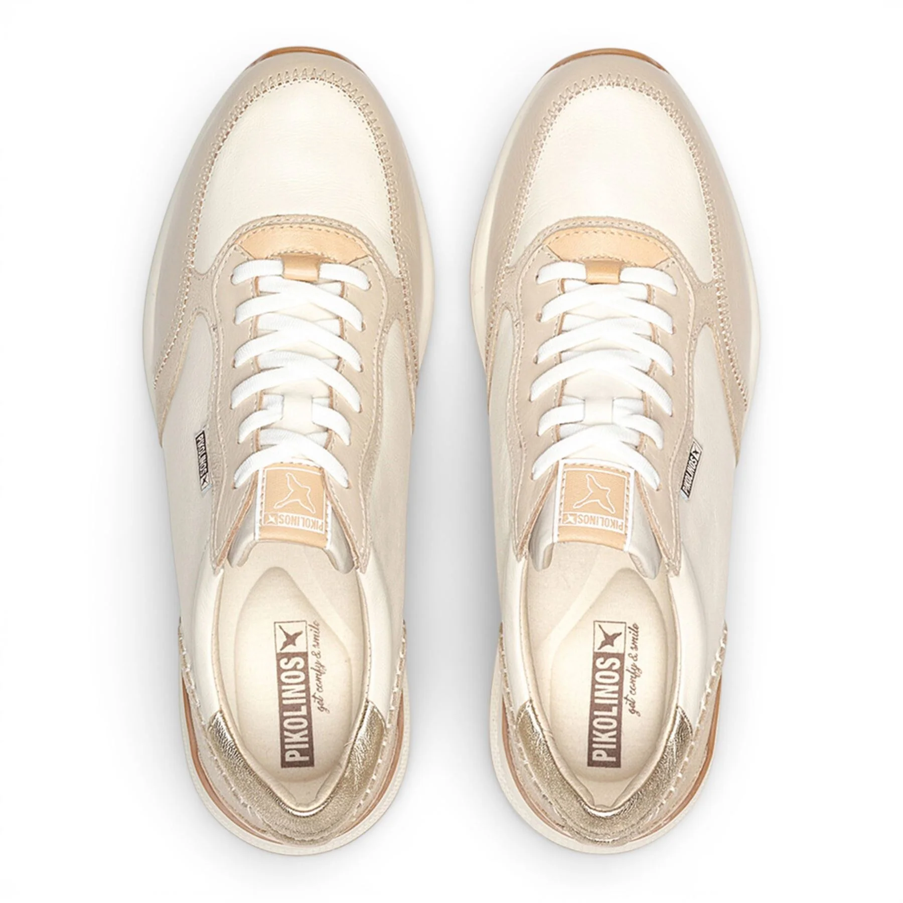 Pikolinos Women's Beige Leather Lace Up Sneaker Trainers Shoes - Arrecife - Image 8