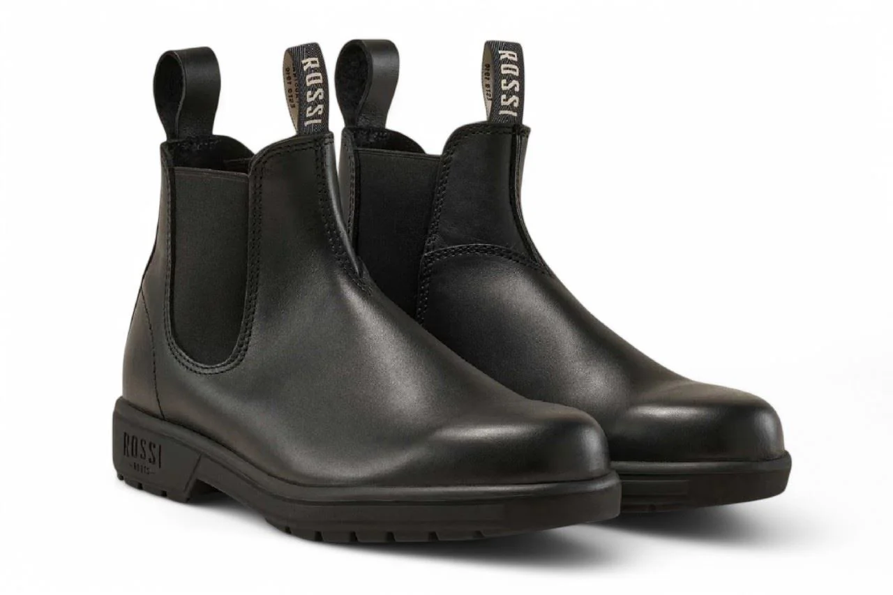 Rossi 301 Endura Black Leather Chelsea Boots - Image 3