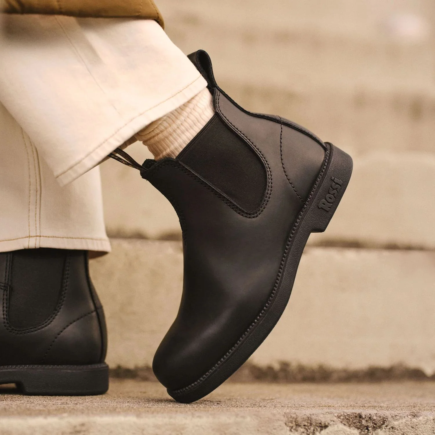 Rossi 607 Booma Black Leather Chelsea Boots - Image 7
