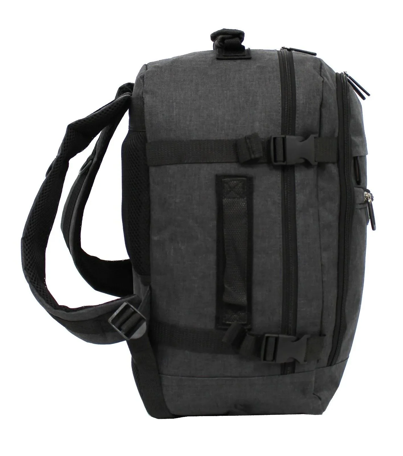 Rucksack Backpack 40x20 x25 cm Underseat Travel Cabin Bag for Easy Jet, Ryanair Black - Image 4