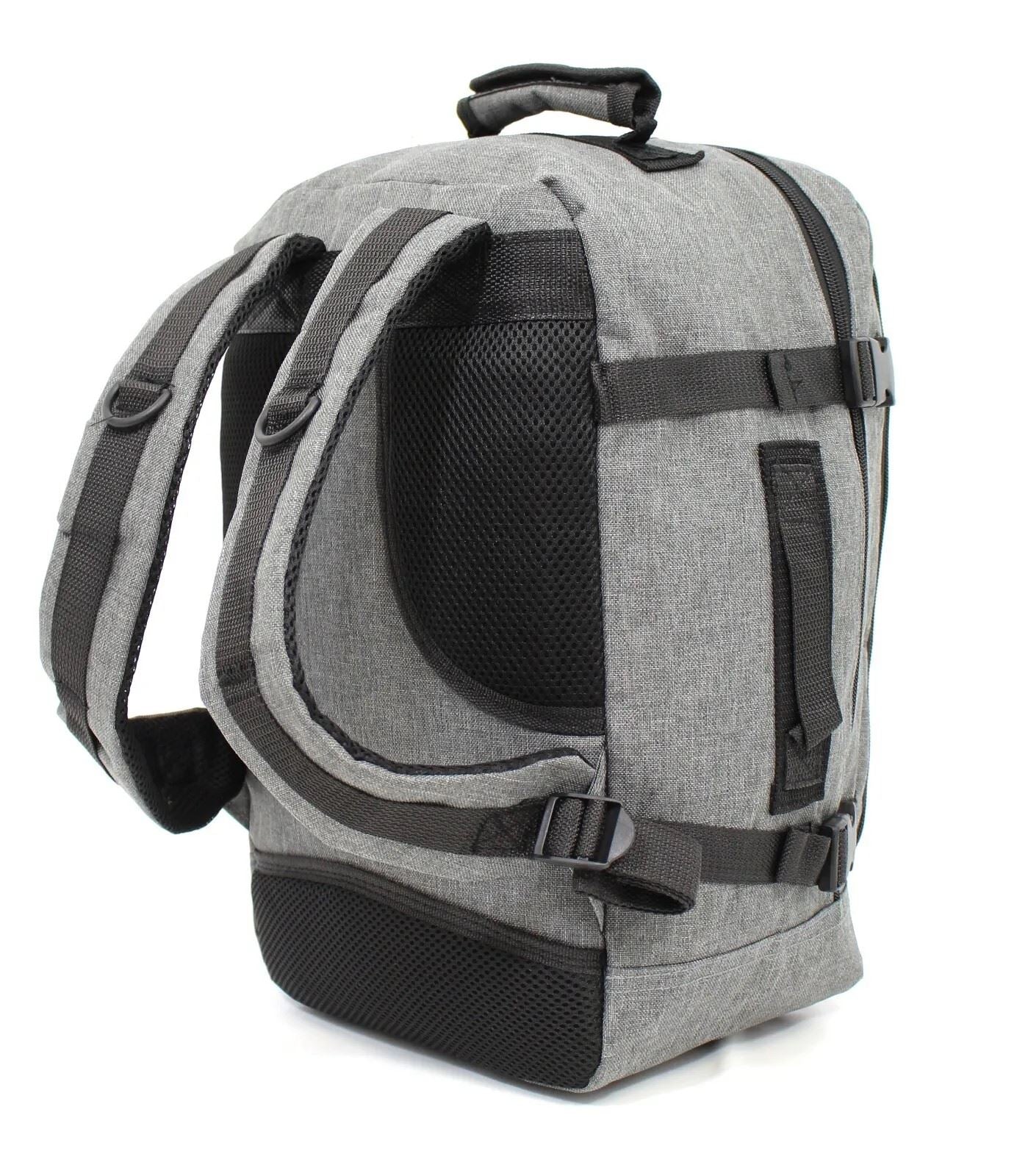 Rucksack Backpack 40x20 x25 cm Underseat Travel Cabin Bag for Easy Jet, Ryanair grey - Image 6