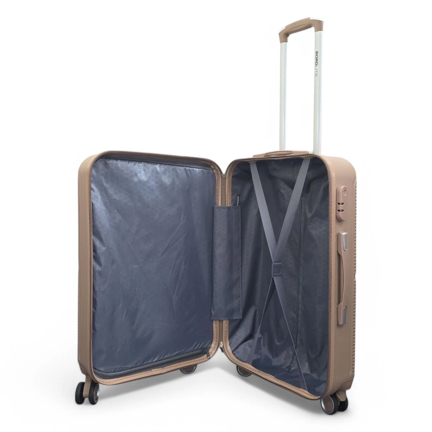 Seto Large Hard Shell Suitcase in Gold - Image 7