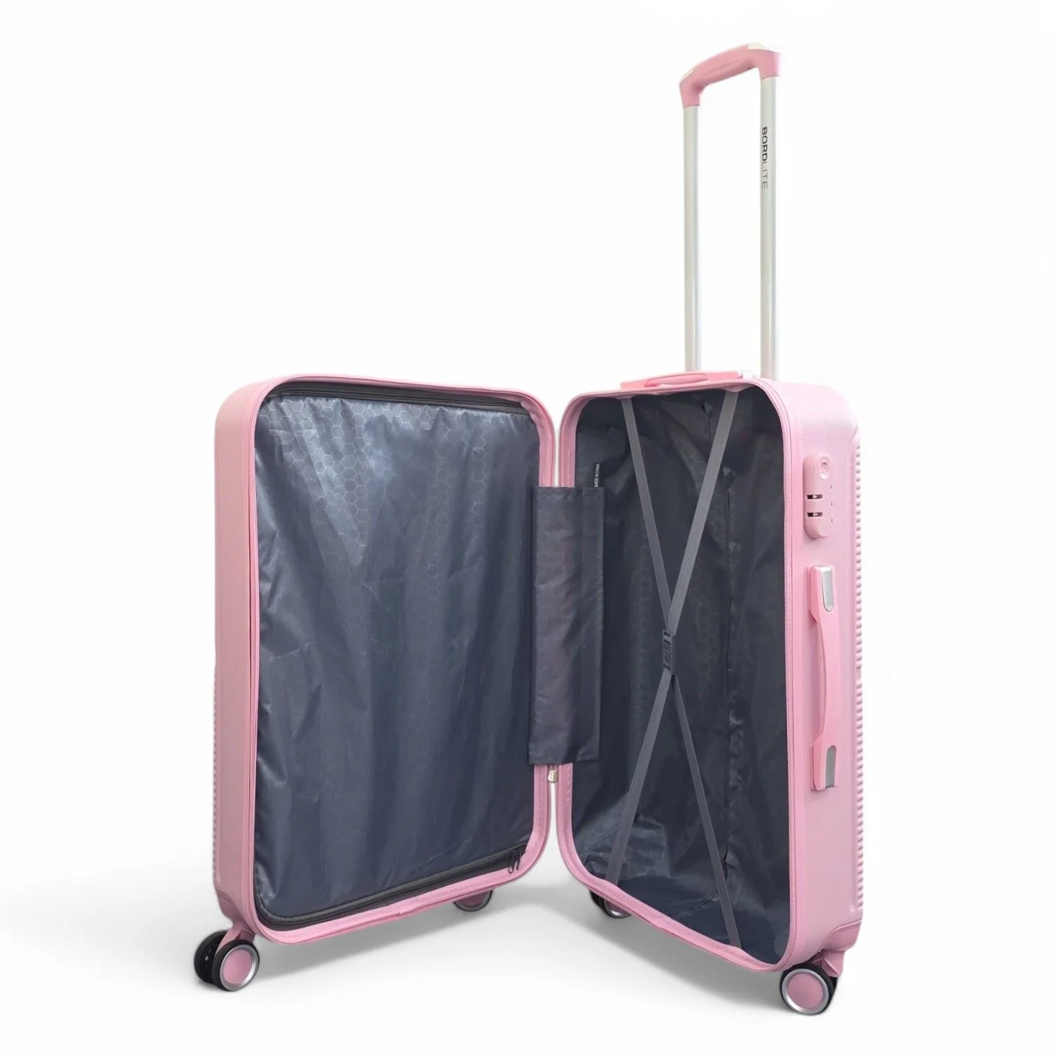 Seto Large Hard Shell Suitcase in Pink - Image 7