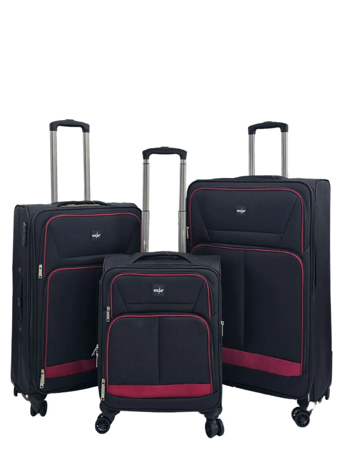 Soft 3 pcs Luggage Suitcase Set Cabin Light Travel Bags - Image 69