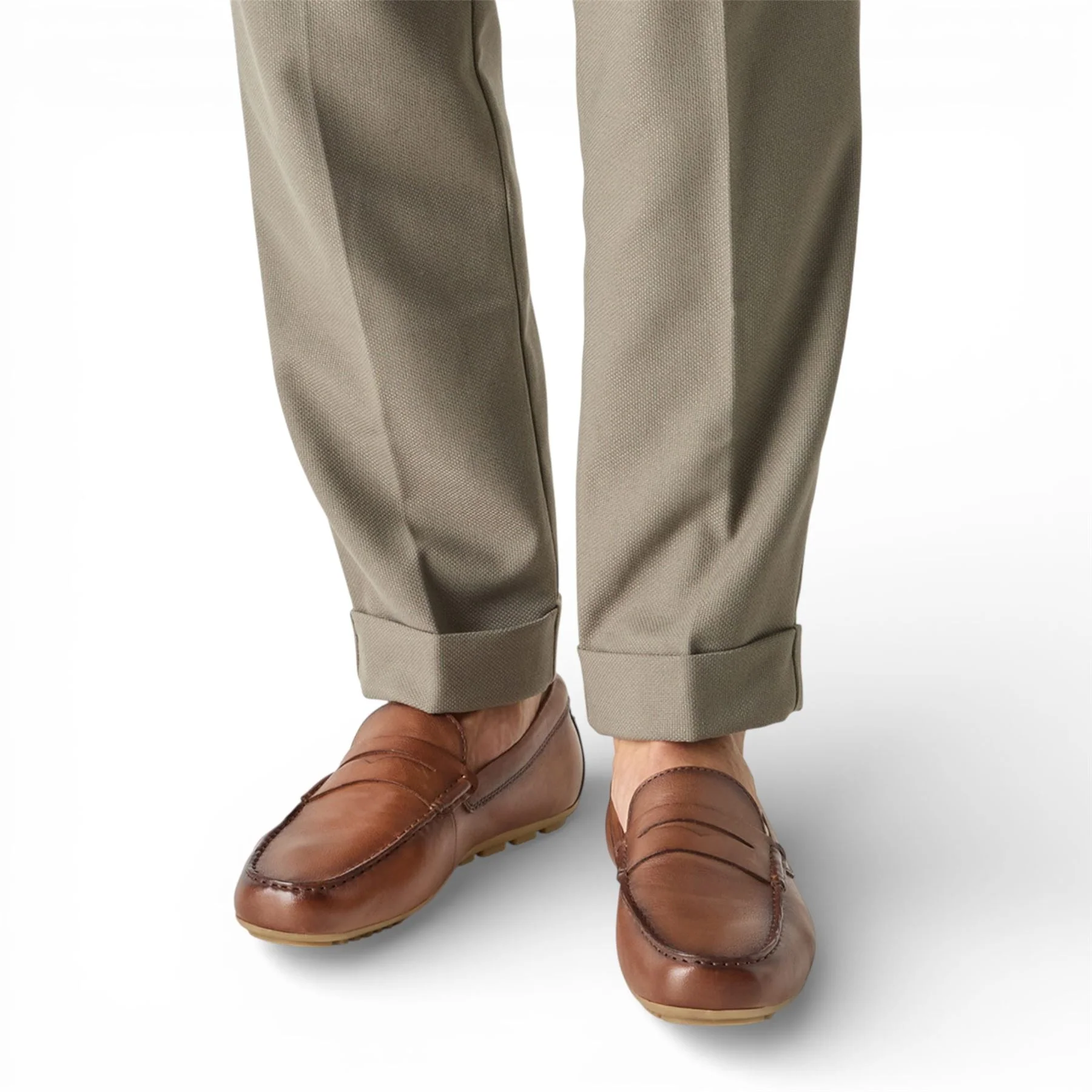 Tamaris Mens Brown Leather Moccasin Loafers Casual Shoes - Image 7