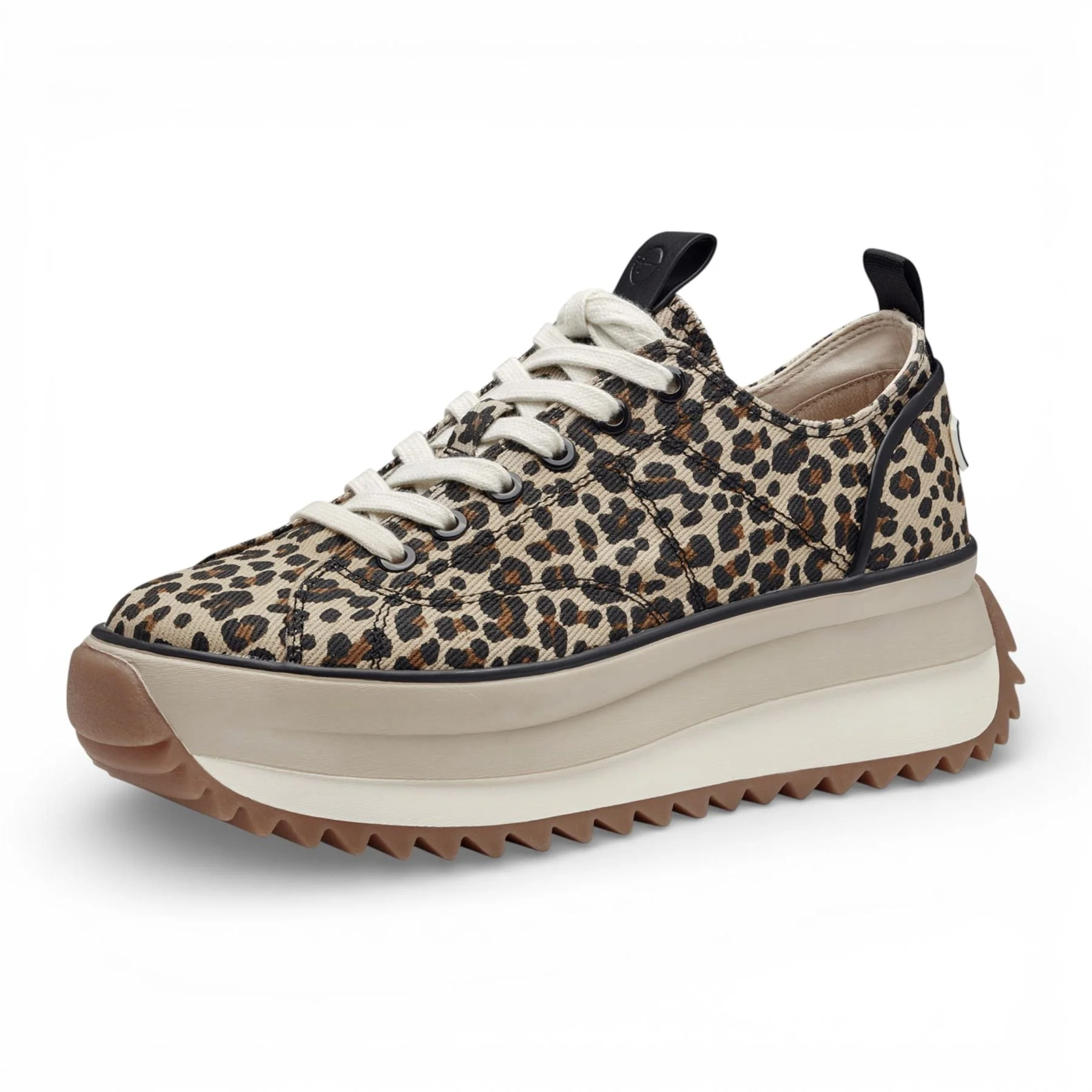 Tamaris Women’s Platform Trainers Leopard Print Sneaker Shoes - Image 3