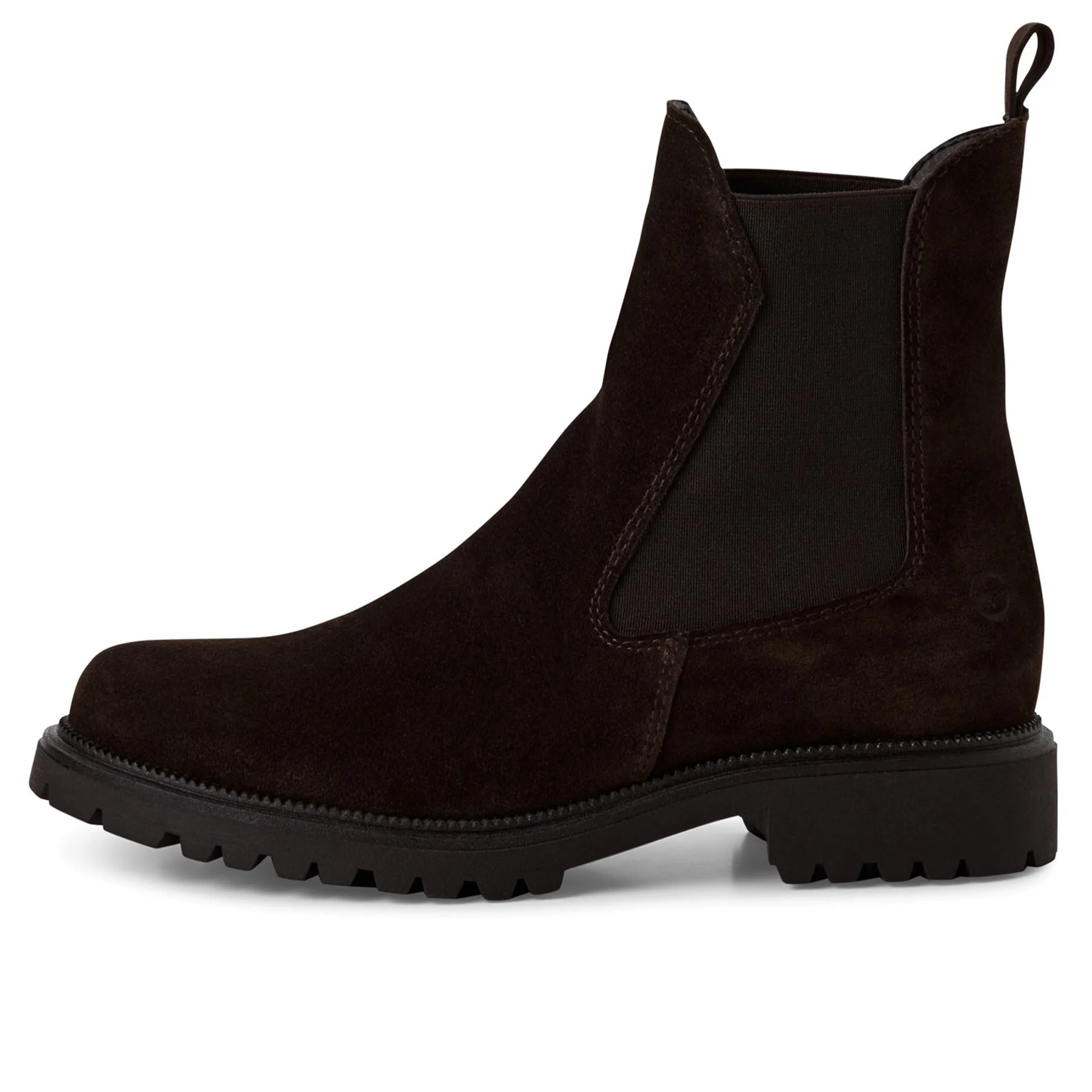 Tamaris Womens Mocca Brown Leather Classic High Chelsea Ankle Boots - Image 4