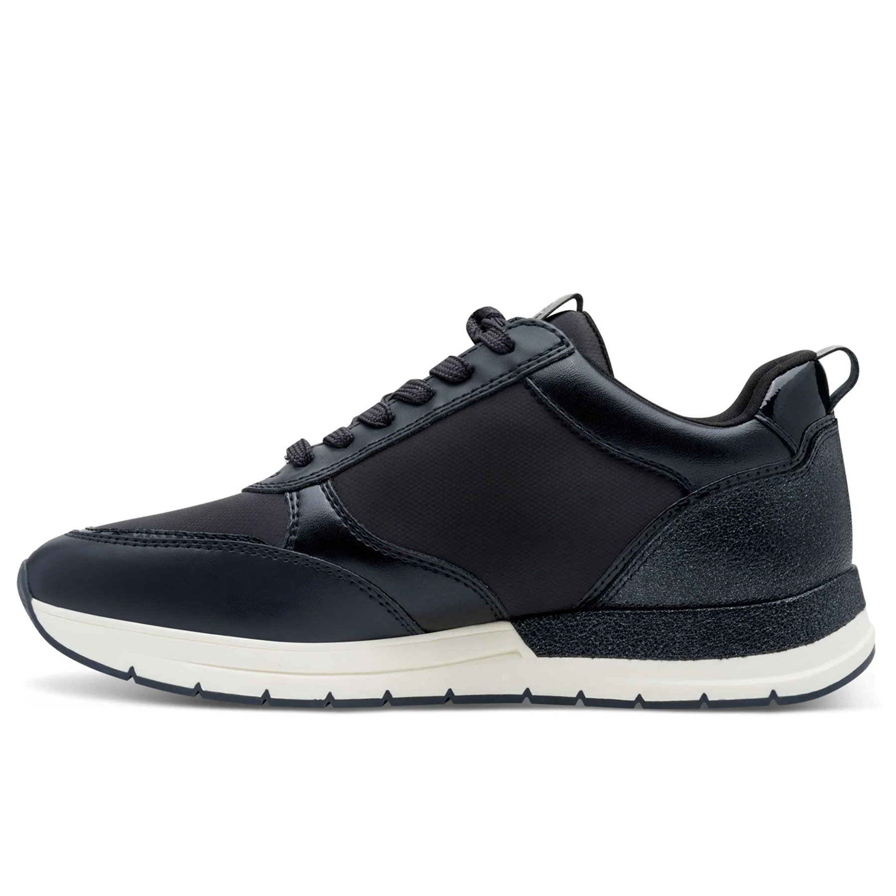 Tamaris Womens Navy Blue Fashion Lace-up Zipped Sneakers Trainers - Image 4