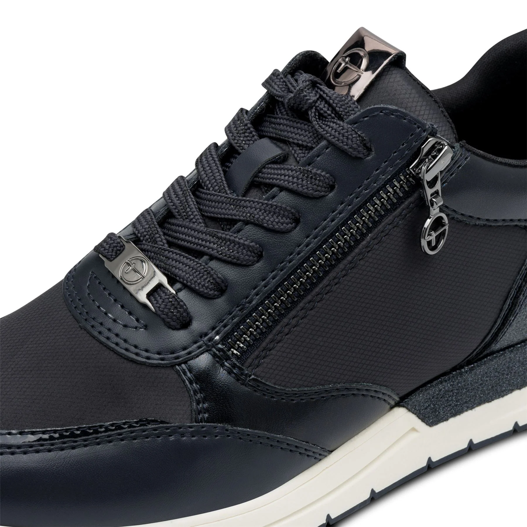 Tamaris Womens Navy Blue Fashion Lace-up Zipped Sneakers Trainers - Image 7