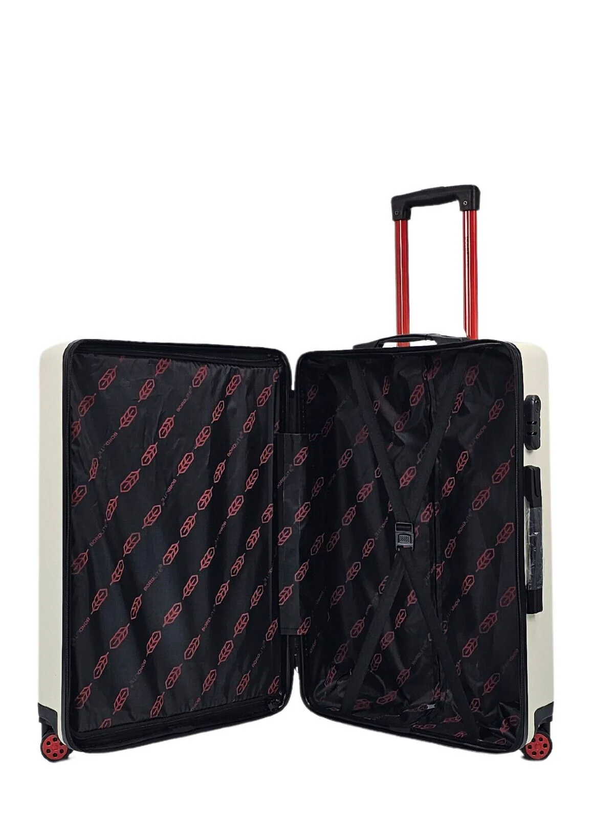 White Hard Shell Classic Suitcase Set 8 Wheel Cabin Luggage Case Holiday Travel - Image 15