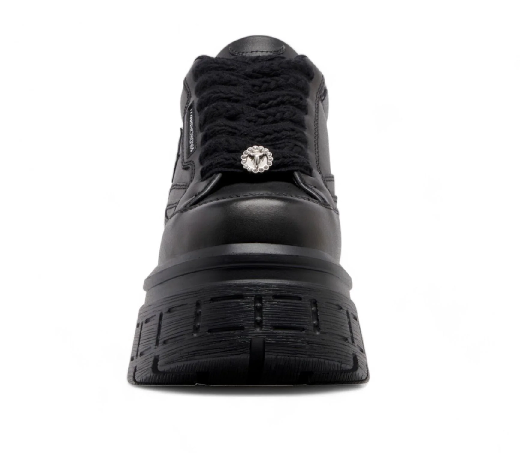 Windsorsmith Black Chunky Leather Sneakers - Swerve - Image 4