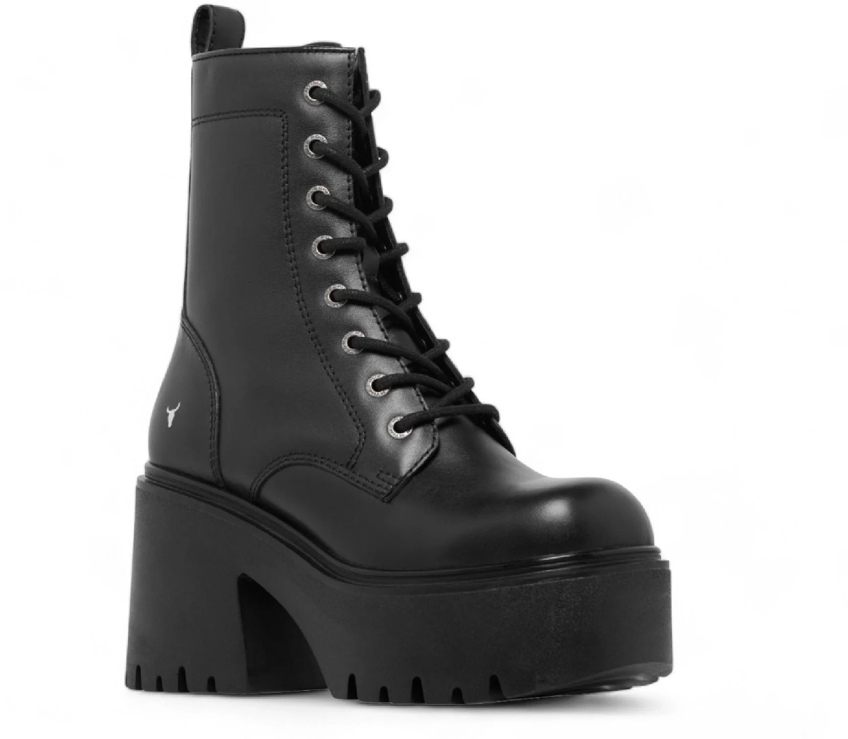 Windsorsmith Black Leather Platform Ankle Boots - Totally - Image 3