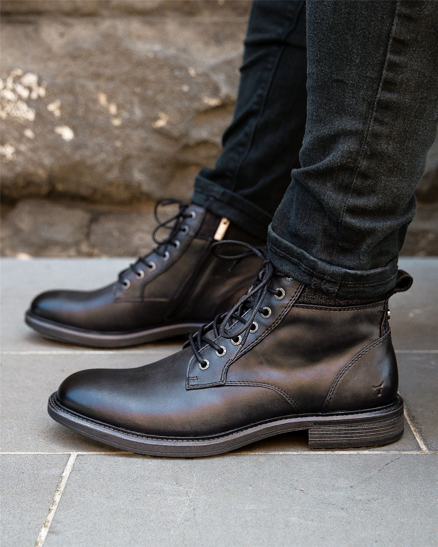 Windsorsmith Black Leather Casual Chelsea Boots - Beau - Image 6