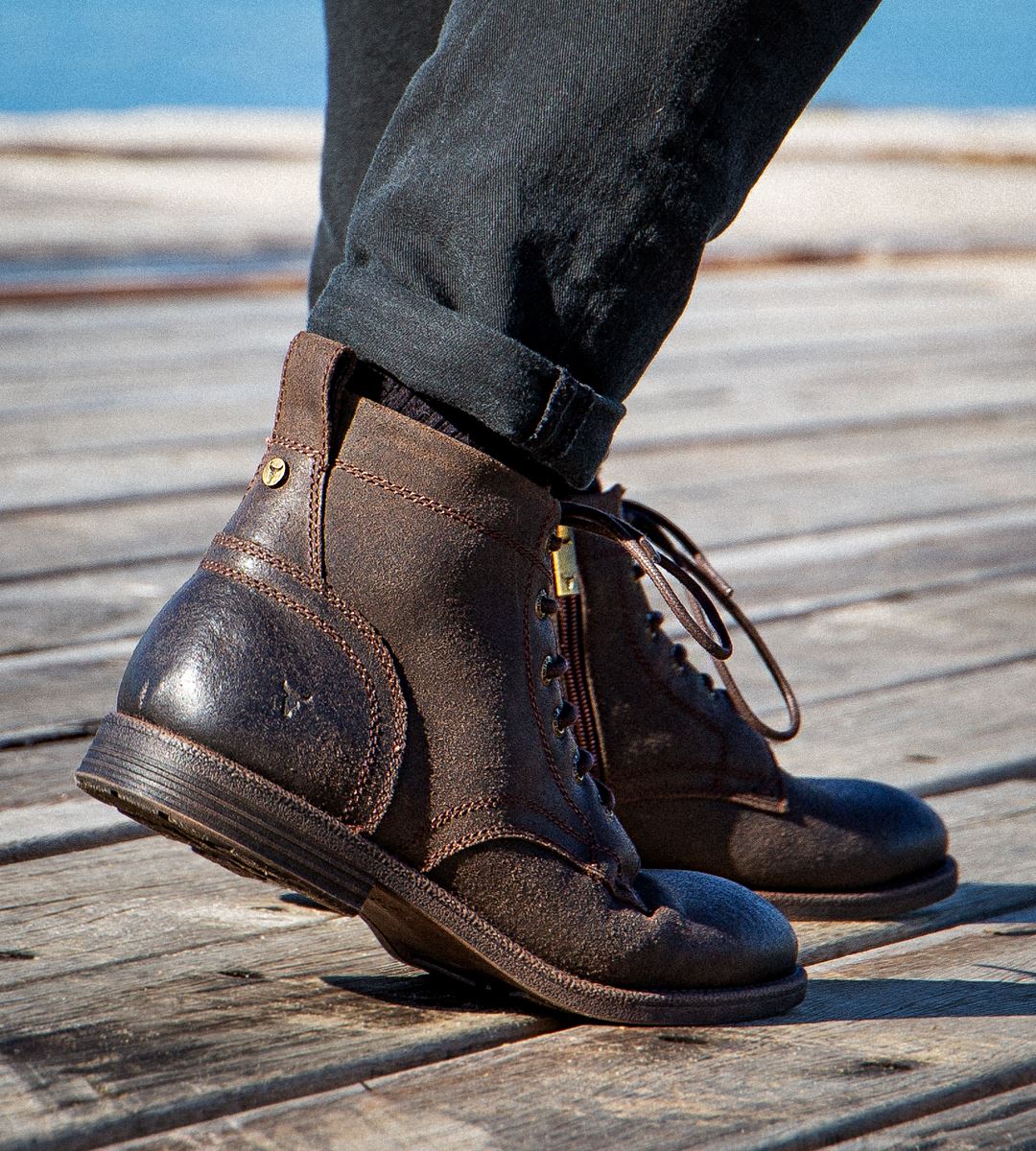 Windsorsmith Brown Leather Casual Desert Boots - Sebastien - Image 8