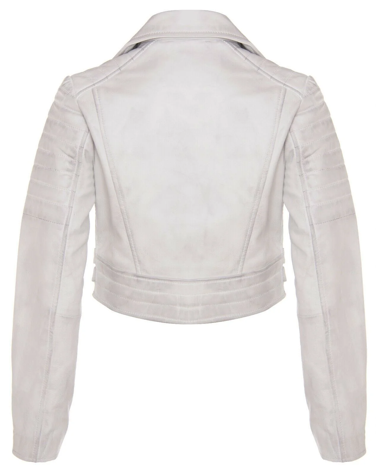 Womens Brando Cropped Leather Jacket-Longtown - Image 14