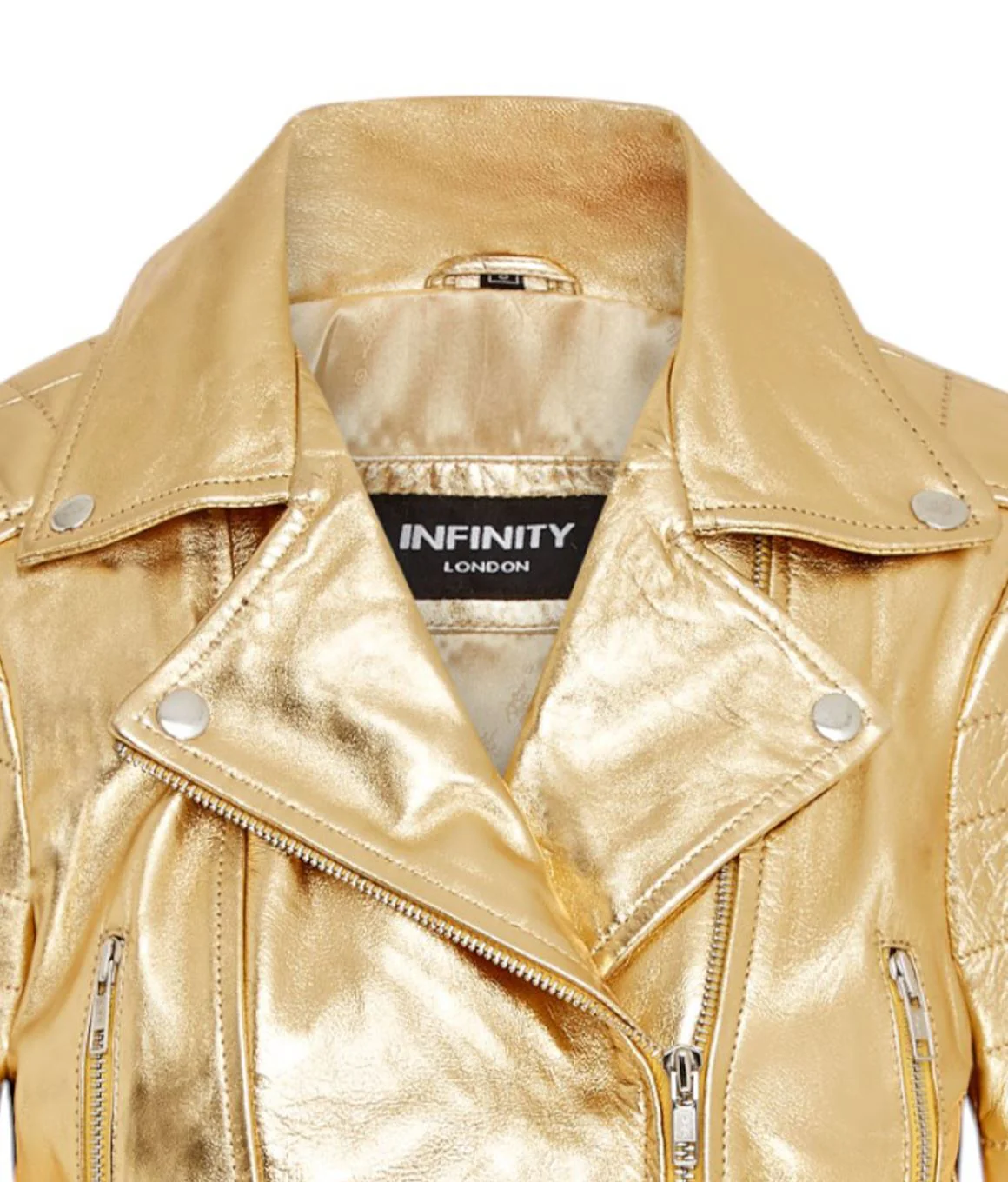 Womens Brando Cropped Leather Jacket-Longtown - Image 41