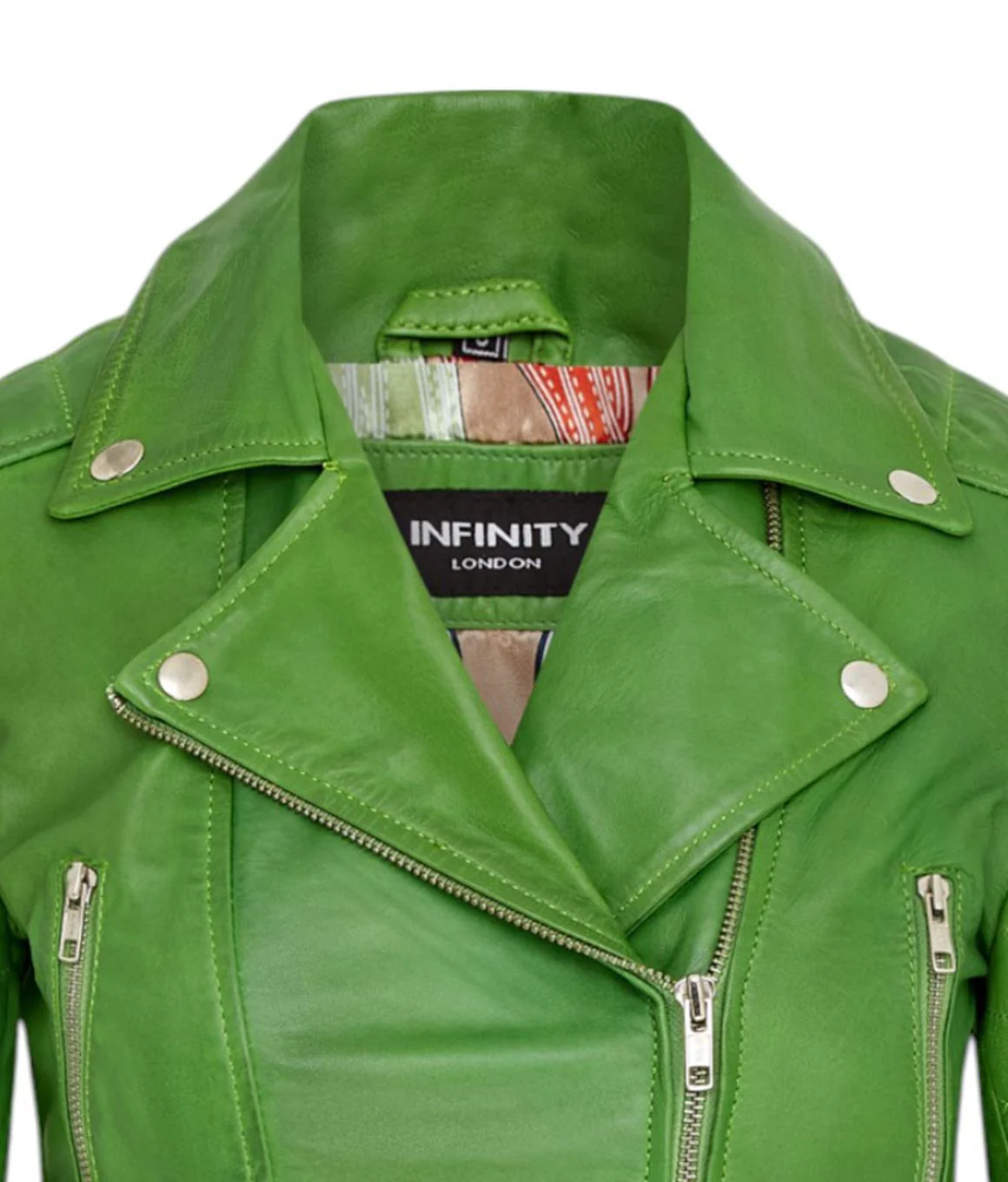 Womens Brando Cropped Leather Jacket-Longtown - Image 47