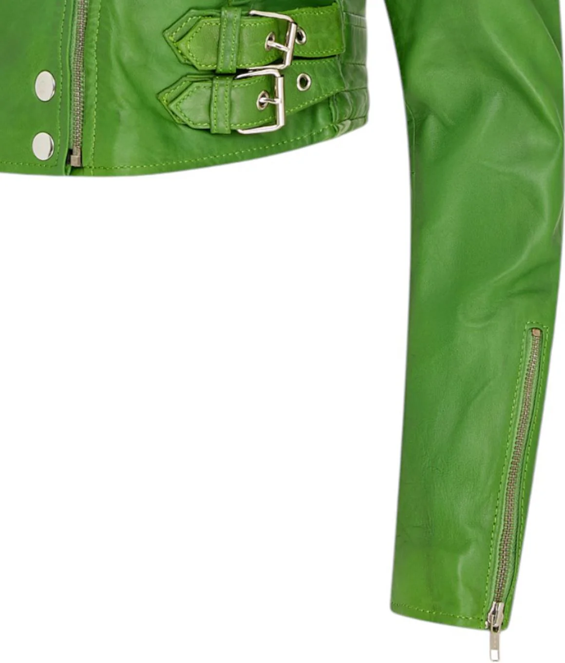 Womens Brando Cropped Leather Jacket-Longtown - Image 48
