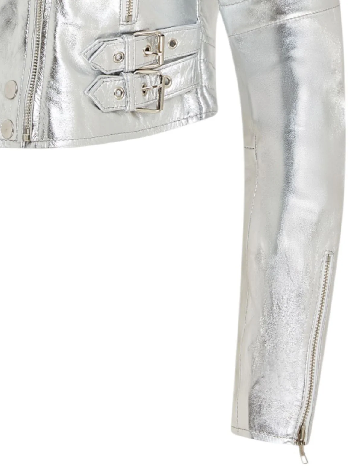 Womens Brando Cropped Leather Jacket-Longtown - Image 54