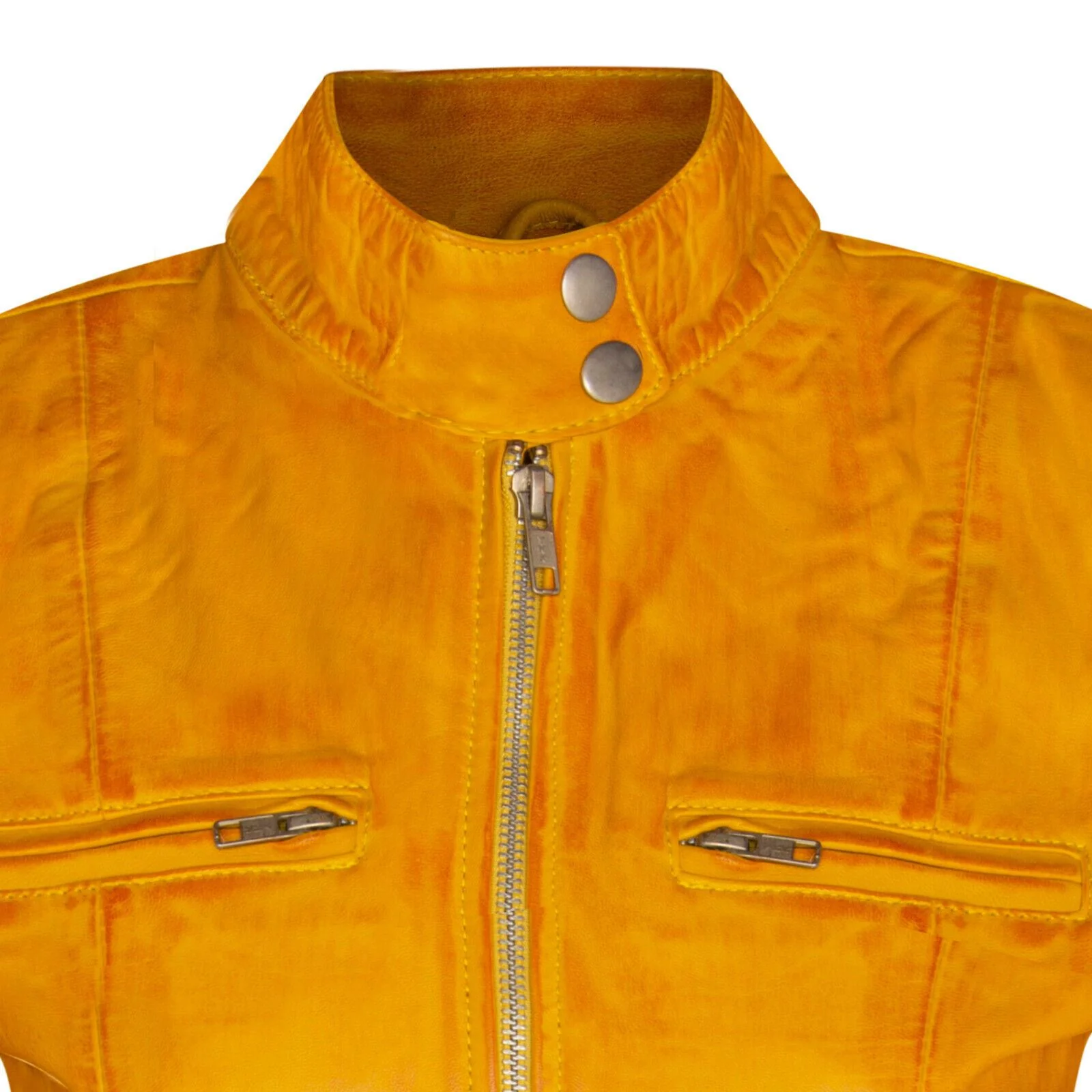 Women's Classic Leather Biker Jacket-Watford - Image 12