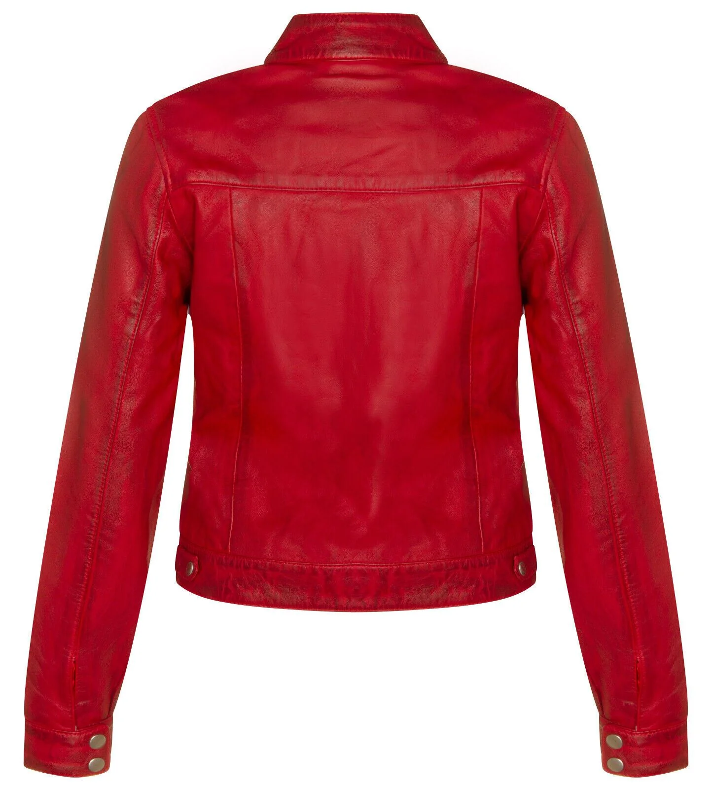 Women's Classic Leather Biker Jacket-Watford - Image 3