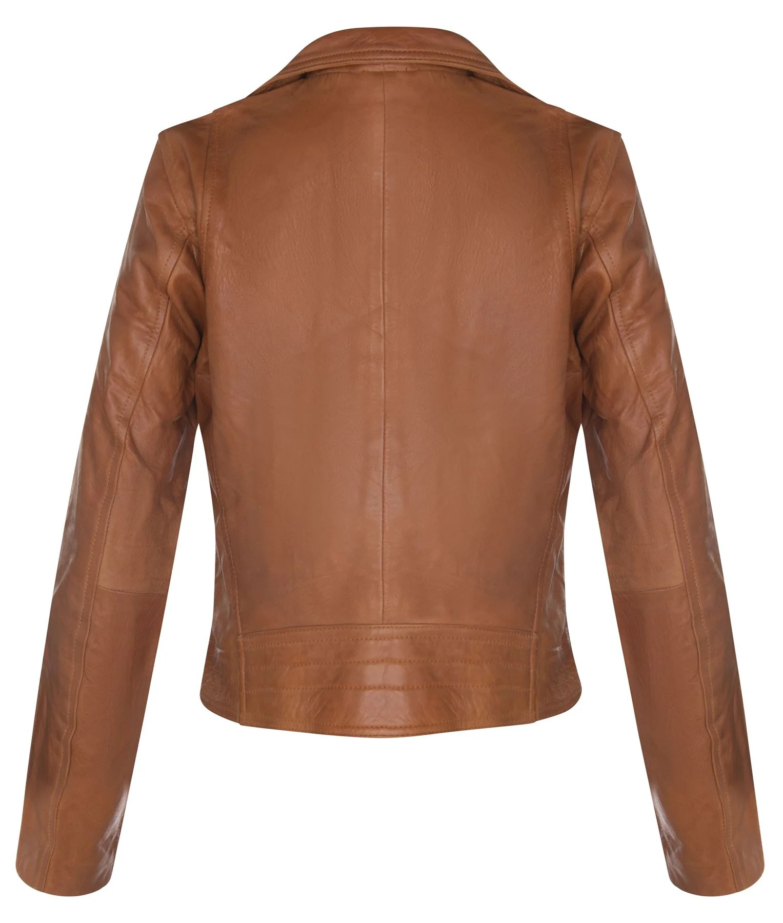 Womens Classic Leather Brando Biker Jacket-Loughton - Image 23