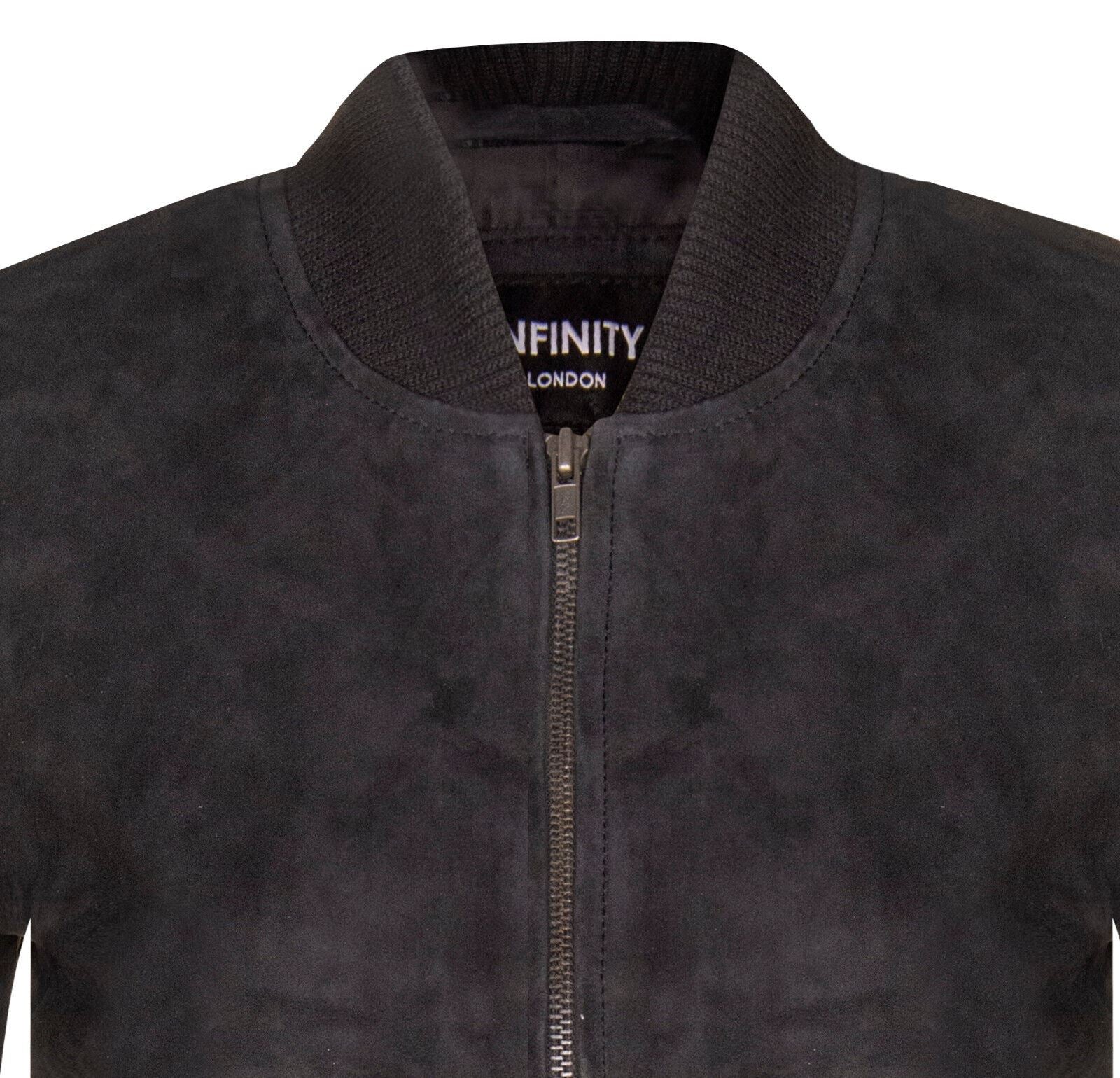Womens Classic MA-1 Suede Bomber Jacket-Newbury - Image 8