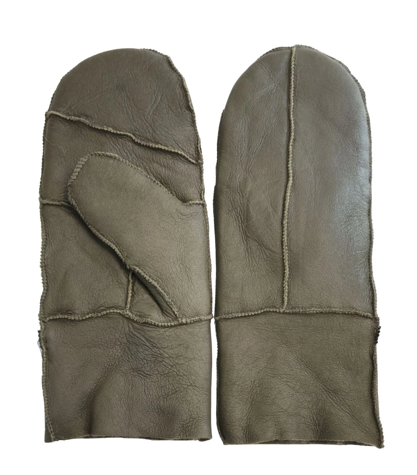 Womens Genuine Real Sheepskin Leather Mittens Warm Gloves - Image 13