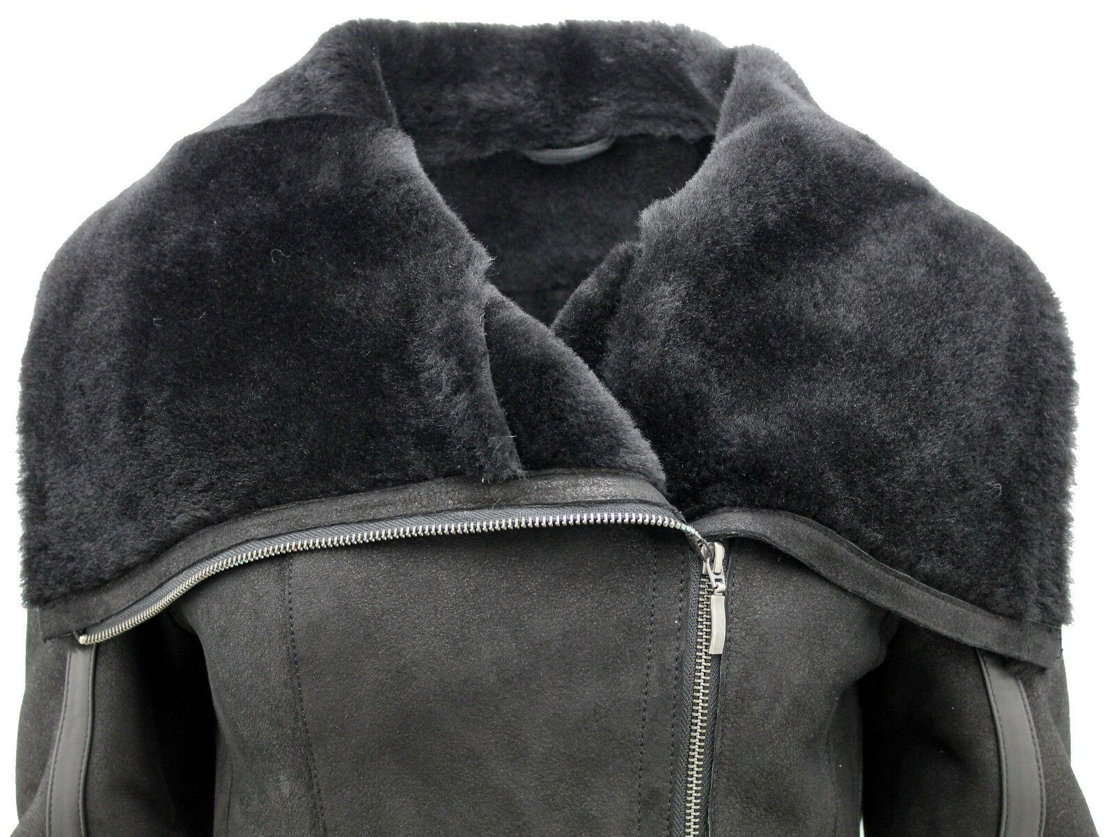 Womens Merino Sheepskin Leather Jacket-Petworth - Image 10