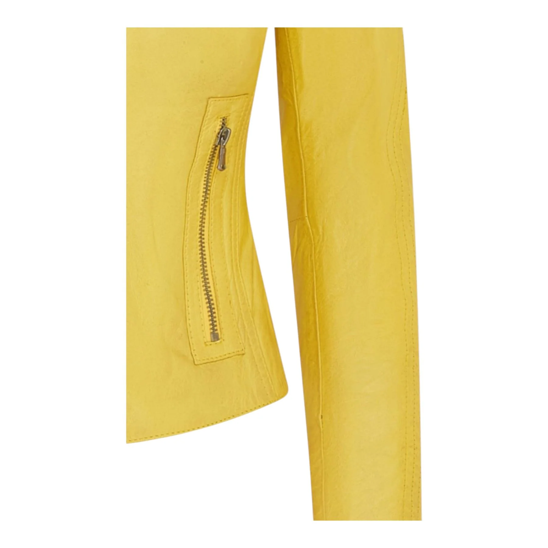 Womens Slim-Fit Leather Biker Jacket-Maldon - Image 17