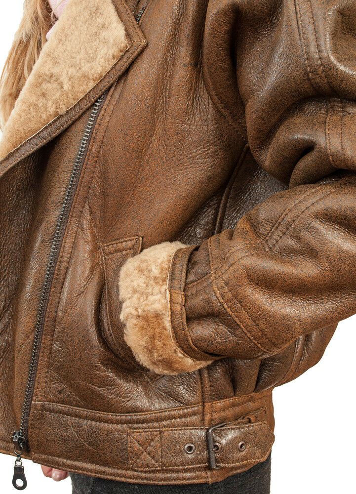 Womens Warmer B3 Sheepskin Flying Jacket-Ramsey - Image 9